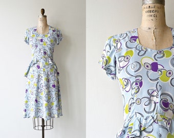 Notions silk dress | vintage 1930s dress | silk 30s dress