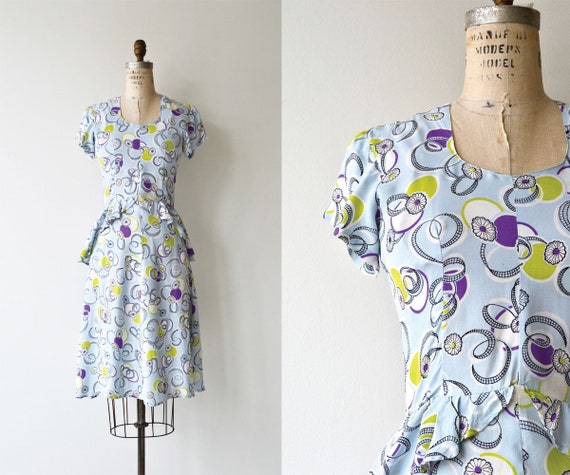 Notions silk dress | vintage 1930s dress | silk 30