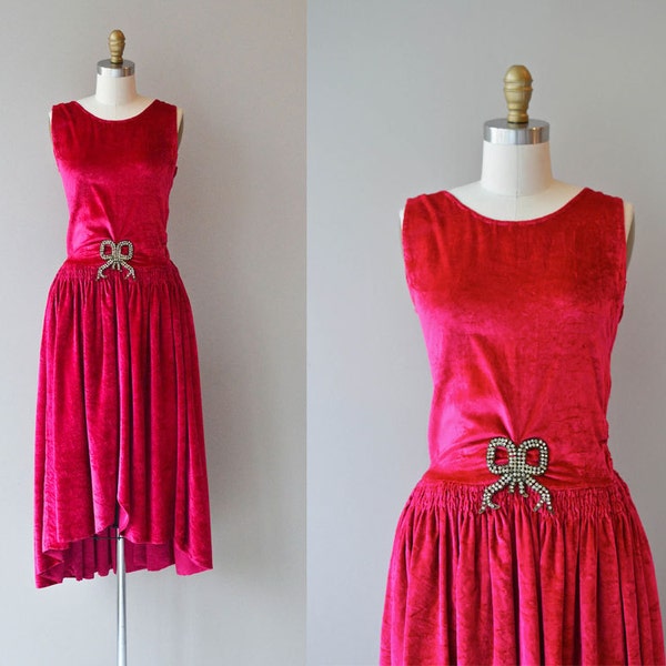 Bonjour Paris dress | 1920s silk velvet dress • vintage 20s dress