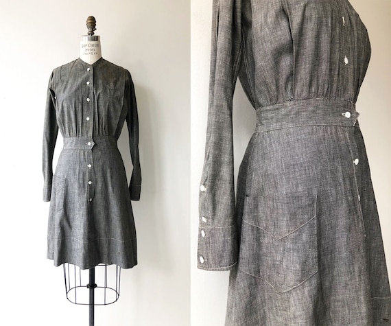 Antique Edwardian Workwear dress | 1900s dress