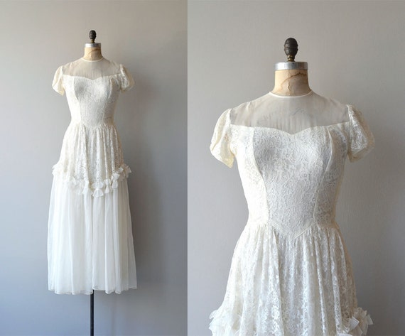 Lissome wedding gown | vintage 1940s wedding dress