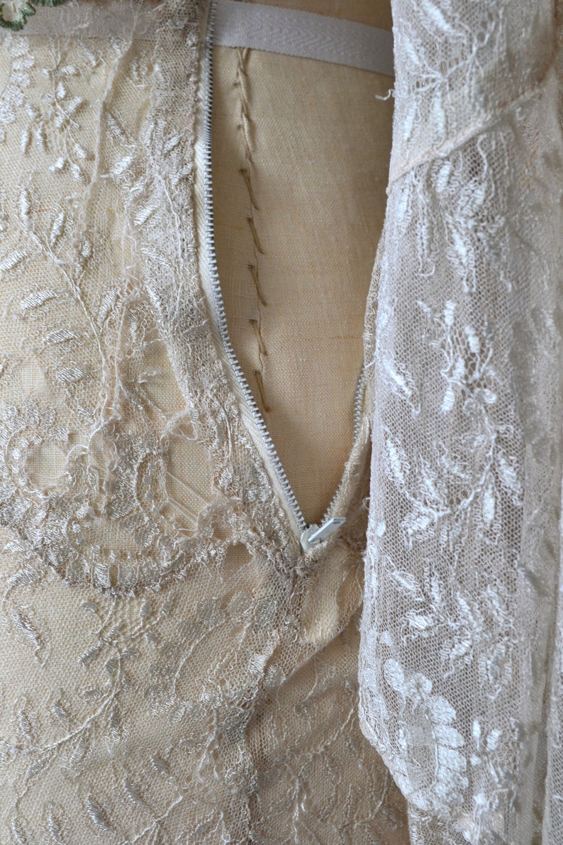 Blythe lace wedding gown 1930s silk lace wedding dress vintage 30s wedding dress image 10