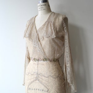 Blythe lace wedding gown 1930s silk lace wedding dress vintage 30s wedding dress image 3