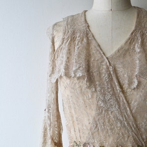 Blythe lace wedding gown 1930s silk lace wedding dress vintage 30s wedding dress image 9