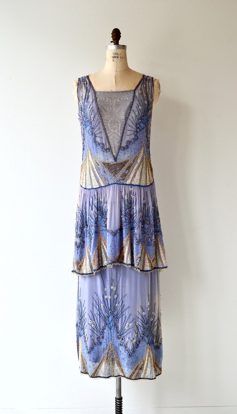 Sadie Nemser silk dress 1920s silk beaded dress vintage | Etsy