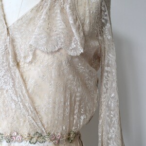 Blythe lace wedding gown 1930s silk lace wedding dress vintage 30s wedding dress image 6