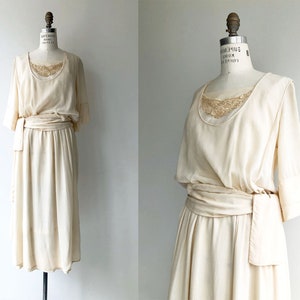 Elaria silk dress 1920s wedding dress antique 20s wedding image 1