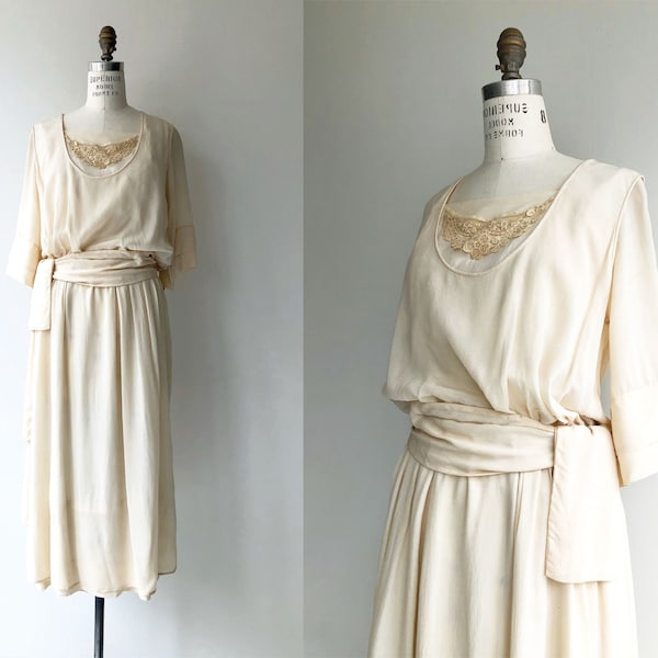 Elaria silk dress | 1920s wedding dress | antique 20s wedding