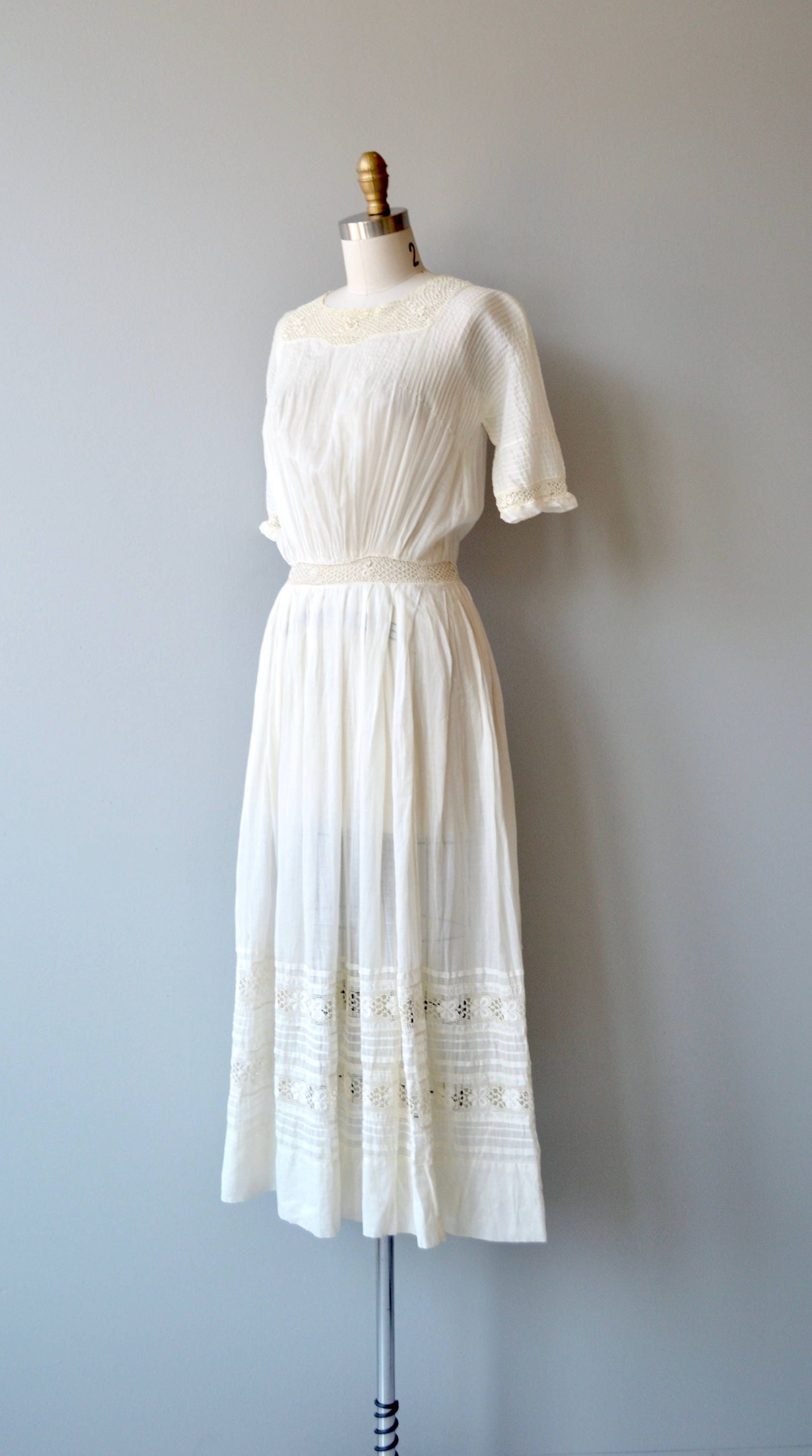 Mirfield Villa dress 1910s cotton dress antique Edwardian | Etsy