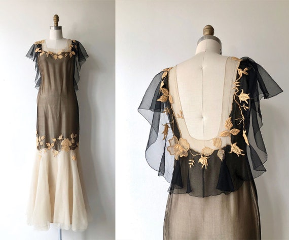 Darana silk dress | 1930s dress | long 30s dress