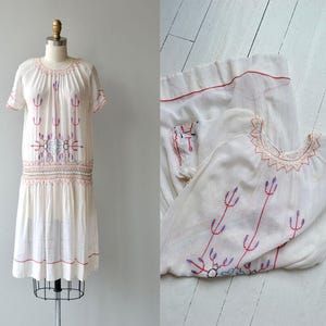 Little Bohemia dress antique 1920s dress vintage embroidered 20s folk dress image 6