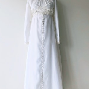 Luanna wedding gown vintage 1970s wedding dress long sleeve wedding dress image 2