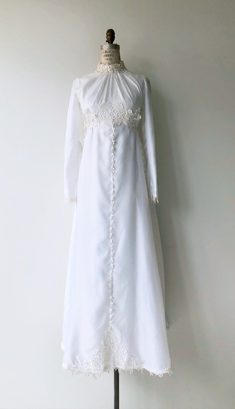 Luanna wedding gown vintage 1970s wedding dress long sleeve wedding dress image 2