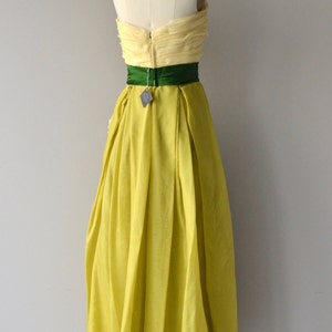 Philip Hulitar silk gown vintage 1950s dress formal 50s dress image 4