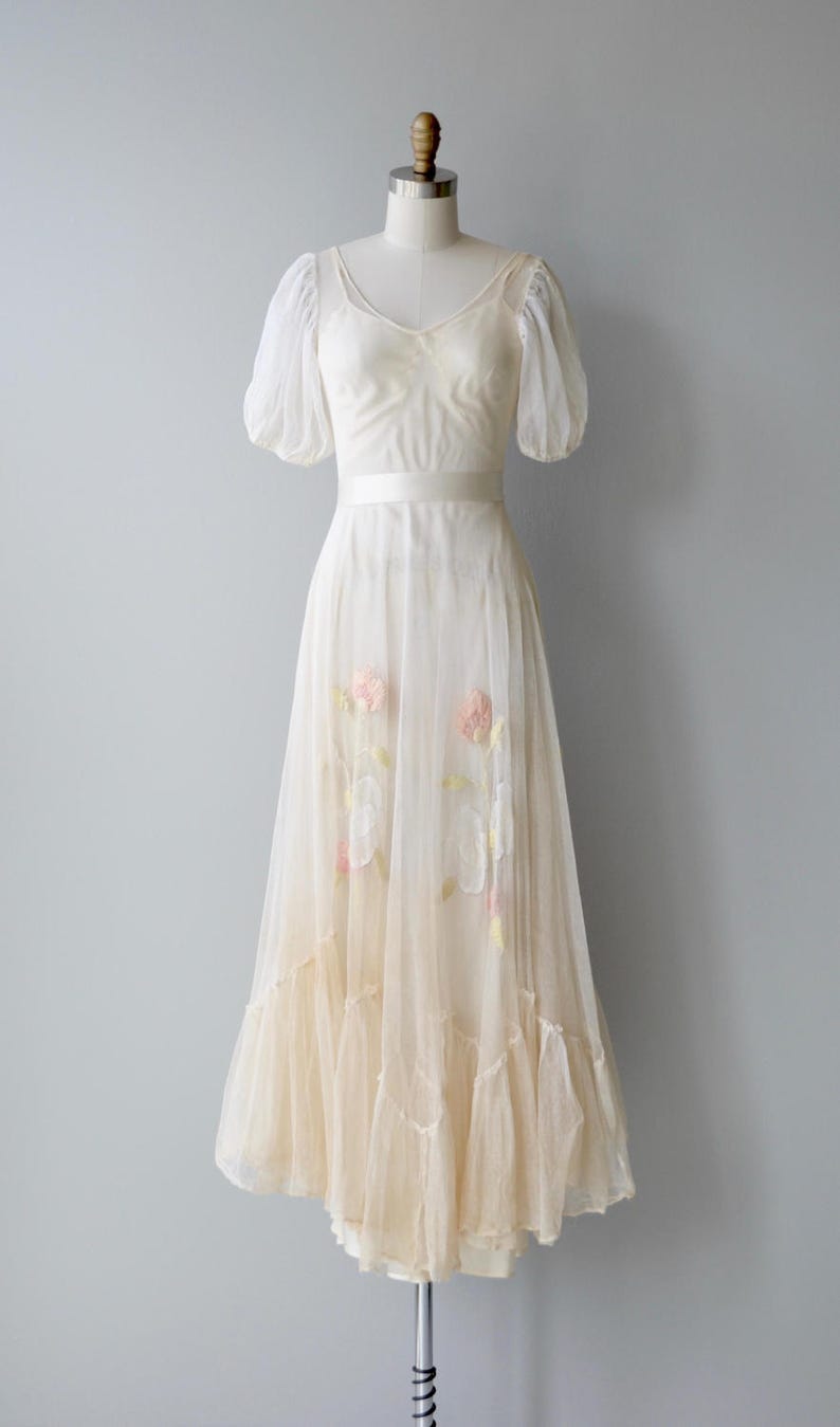 Ethereal Charm dress vintage 1930s dress long 30s dress Etsy
