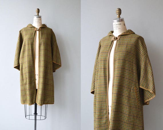 Bonnie Cashin tweed cape coat | vintage 1960s wool