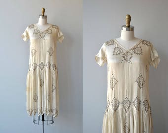 Starla beaded dress | vintage 1920s dress | beaded silk 20s dress