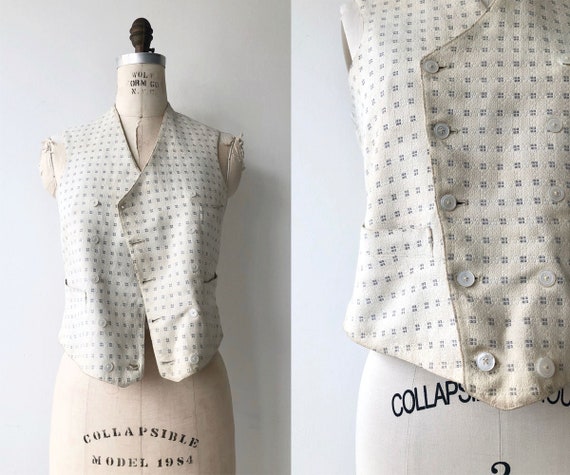 Edwardian embroidered vest | 1900s vest | antique