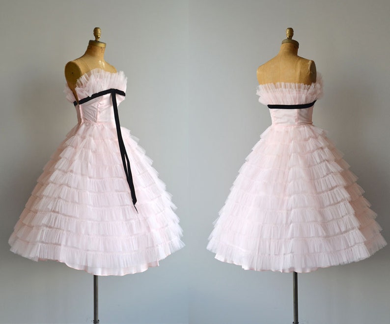 Earth Angel dress vintage 1950s dress tulle 50s prom dress image 3