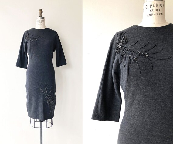 Night Mirage dress | 1960s wool knit dress | 60s k