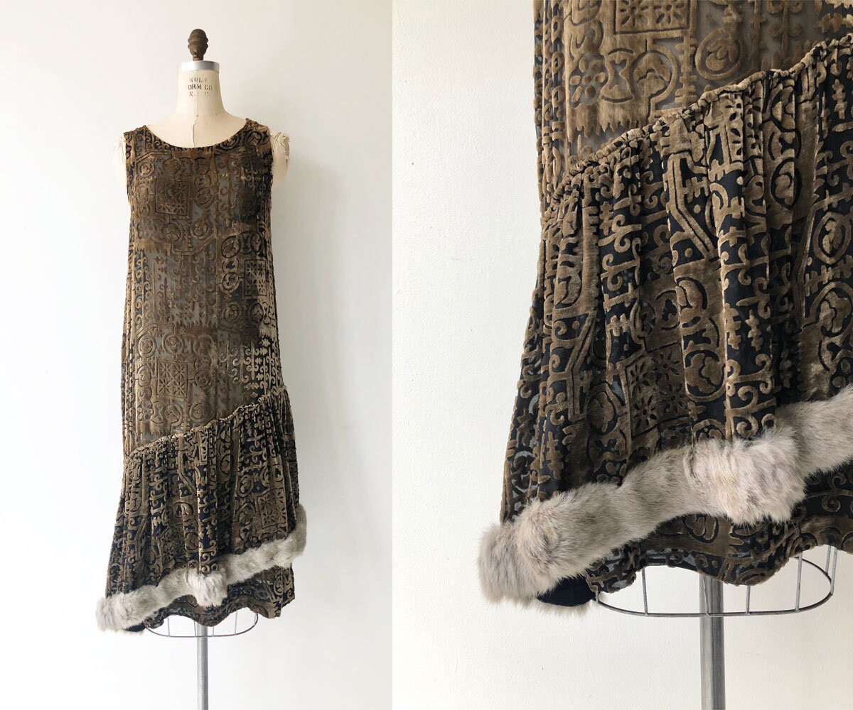 Secret History Dress 1920s Velvet Dress 
