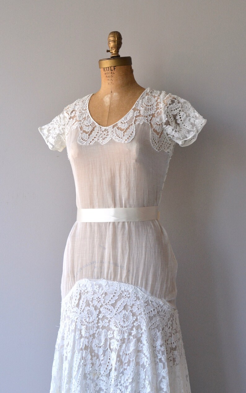 Lyall wedding gown 1930s wedding dress lace 30s wedding | Etsy