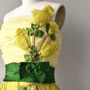 Philip Hulitar silk gown vintage 1950s dress formal 50s dress image 2