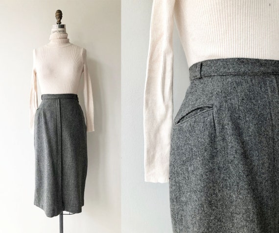 Pepper wool pencil skirt | 1950s wool skirt | vint