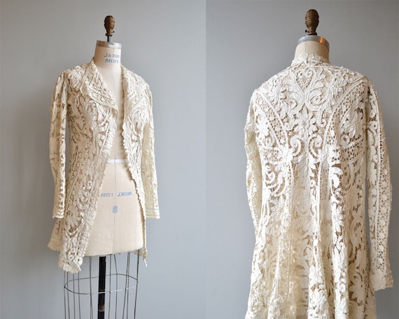 Battenberg lace jacket | 1910s Edwardian tape jack