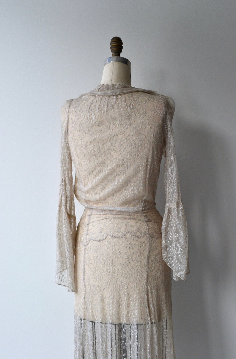 Blythe lace wedding gown 1930s silk lace wedding dress vintage 30s wedding dress image 8