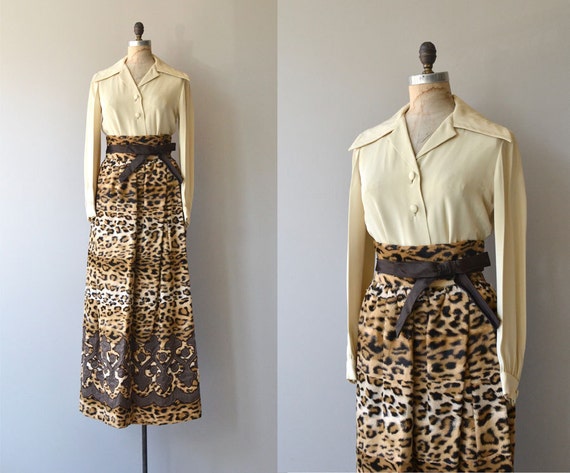Donald Brooks Maxi Dress Vintage 1960s Leopard Skirt Vintage 60s Maxi Dress Etsy UK
