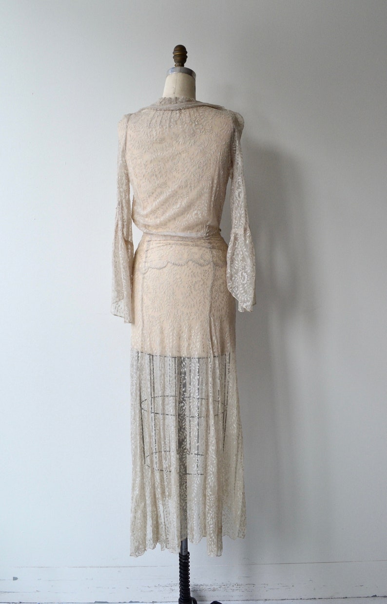 Blythe lace wedding gown 1930s silk lace wedding dress vintage 30s wedding dress image 7