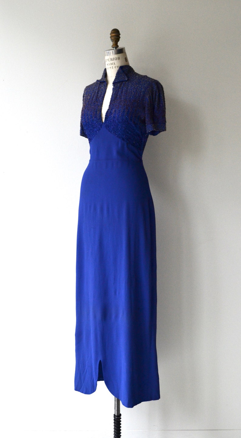 Reign Supreme beaded dress vintage 1930s dress long 30s dress image 2