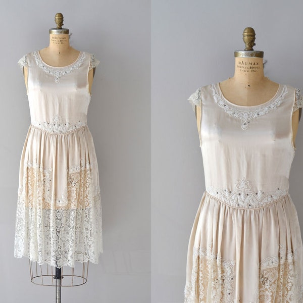 vintage 1920s dress / silk 20s wedding dress / Toujours, Toujours dress