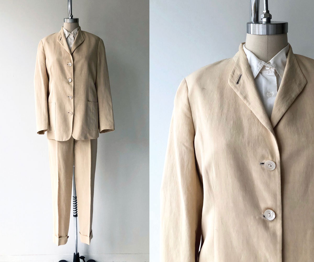 Ursula Conzen Silk Suit Three Piece Suit Womens Suit Etsy