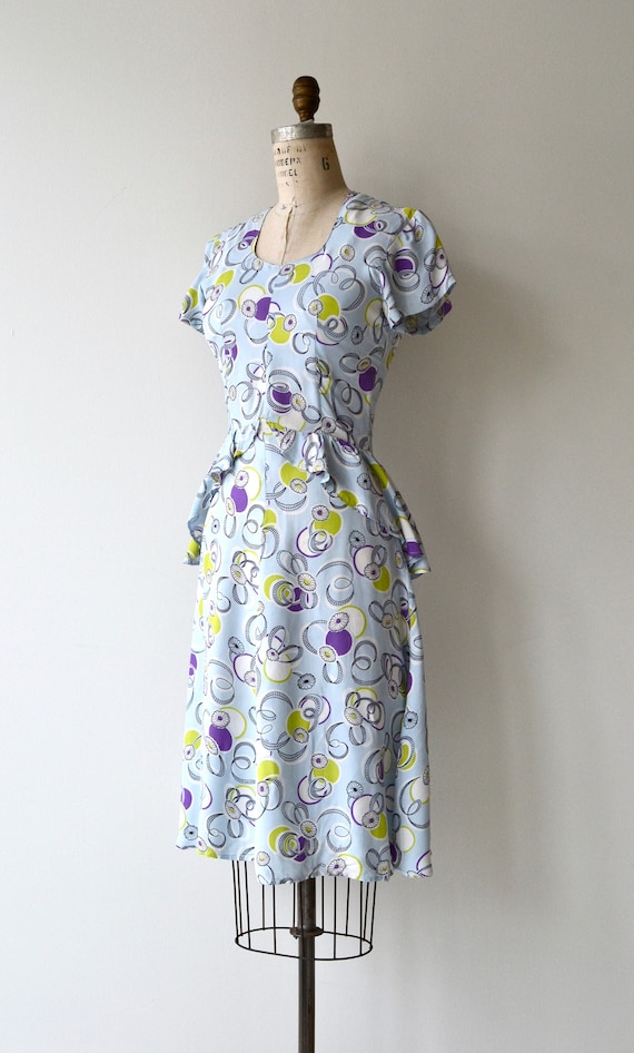 Notions silk dress | vintage 1930s dress | silk 3… - image 2