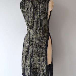 Rozanova knit tabard rare 1920s wool knit dress metallic knit 20s tabard image 3