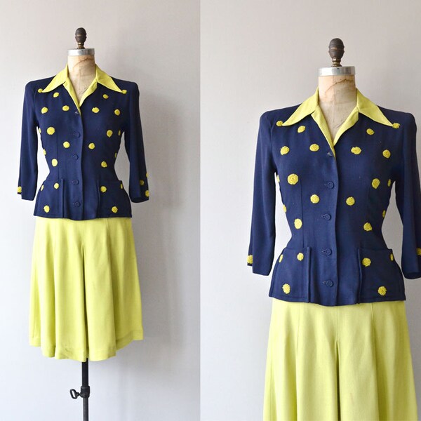 Variety Hour dress | 1940s dress • vintage 40s jacket and skirt