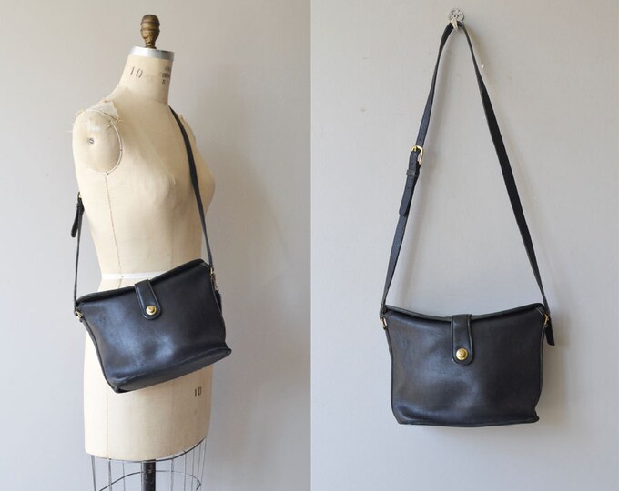 Coach Leather Binocular Bag Vintage Coach Bag Black Leather Coach Purse