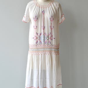 Little Bohemia dress antique 1920s dress vintage embroidered 20s folk dress image 3