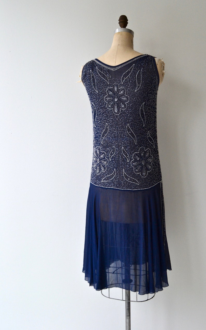 Bright Young Thing dress 1920s beaded silk dress vintage 20s flapper dress image 4