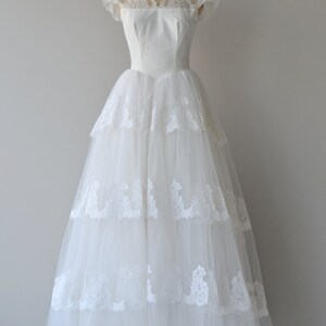 Aurora Musis gown vintage 1950s wedding gown lace 50s wedding dress image 3