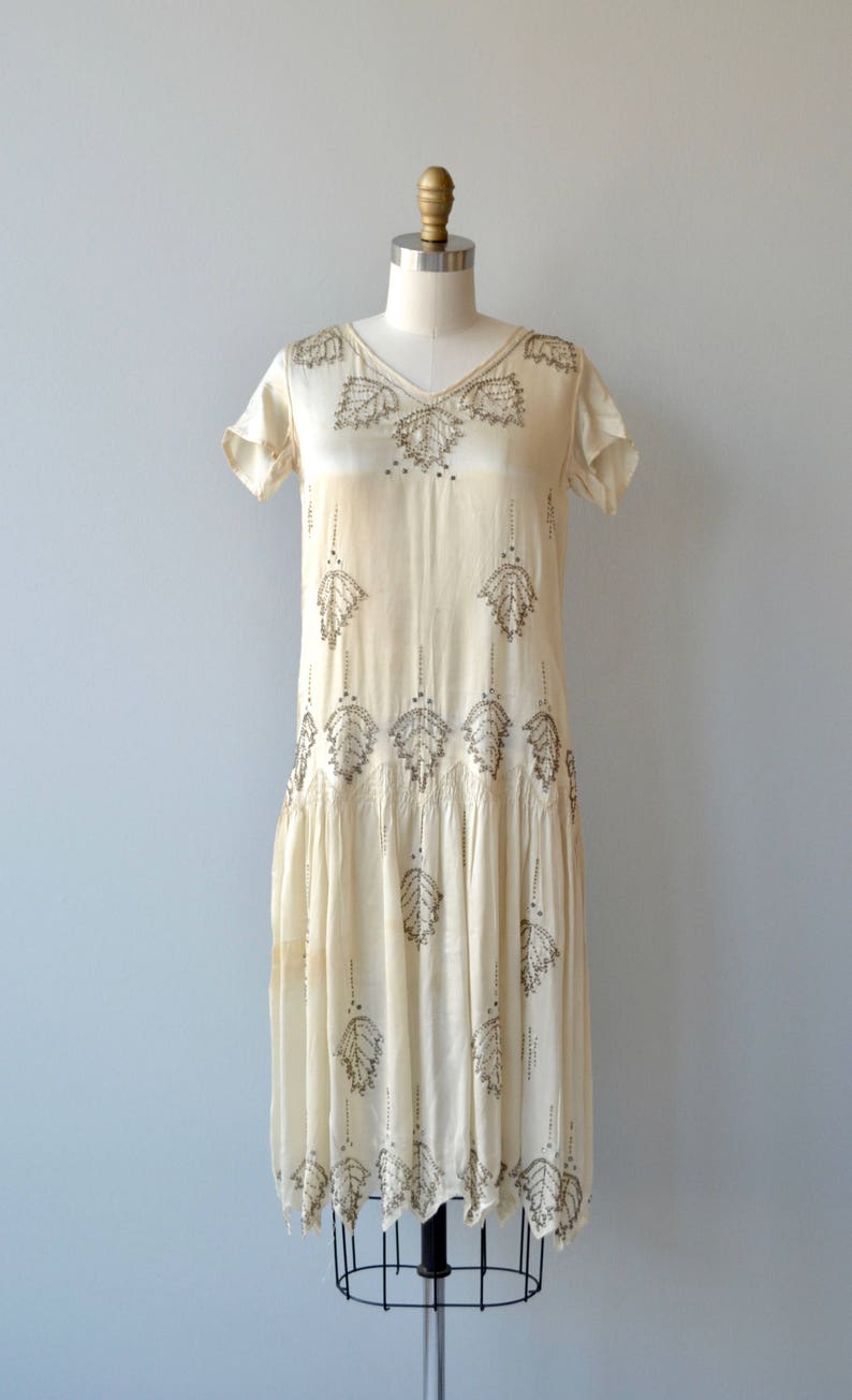 Starla beaded dress vintage 1920s dress beaded silk 20s dress image 4