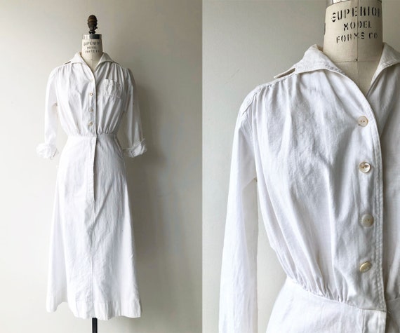 Nurse Issue 1930s dress | vintage 30s workwear dre