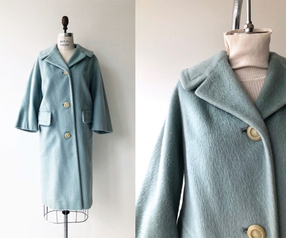 Powder Blue Mohair coat | vintage 1960s mohair coa