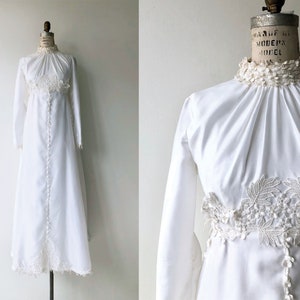 Luanna wedding gown vintage 1970s wedding dress long sleeve wedding dress image 1