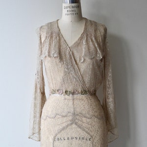 Blythe lace wedding gown 1930s silk lace wedding dress vintage 30s wedding dress image 5