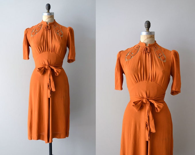 1930s Dress / Rayon 30s Dress / the St. Louis Shag Etsy