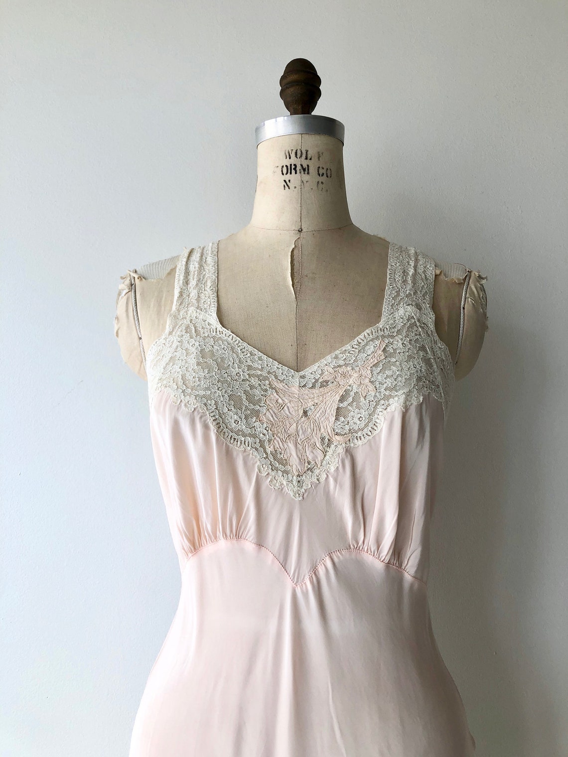 Selene rayon nightgown 1940s lingerie vintage 40s | Etsy