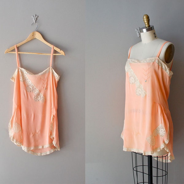 1920s lingerie / 20s flapper silk chemise / The Garconniere